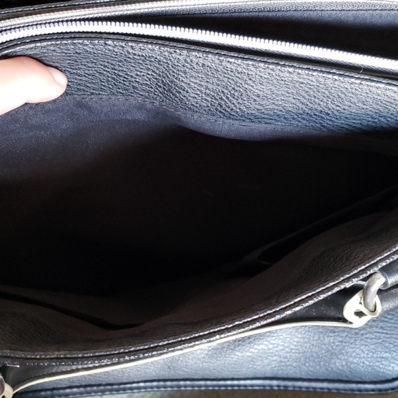 EUC Calvin Klein black/white leather tote bag - Picture 5 of 8